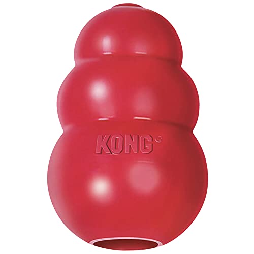 Kong classic dog toy, durable natural rubber- fun to chew, chase and fetch for small dogs