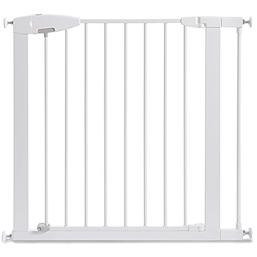 Munchkin easy close pressure mounted baby gate for stairs, hallways and doors, walk through with door