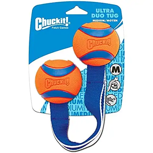 Chuckit! Ultra duo tug dog toy, medium indoor and outdoor dog toy